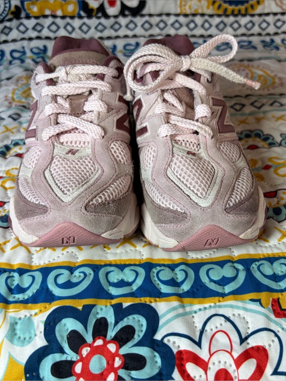 New Balance Kids Light Pink and Rose Sneakers